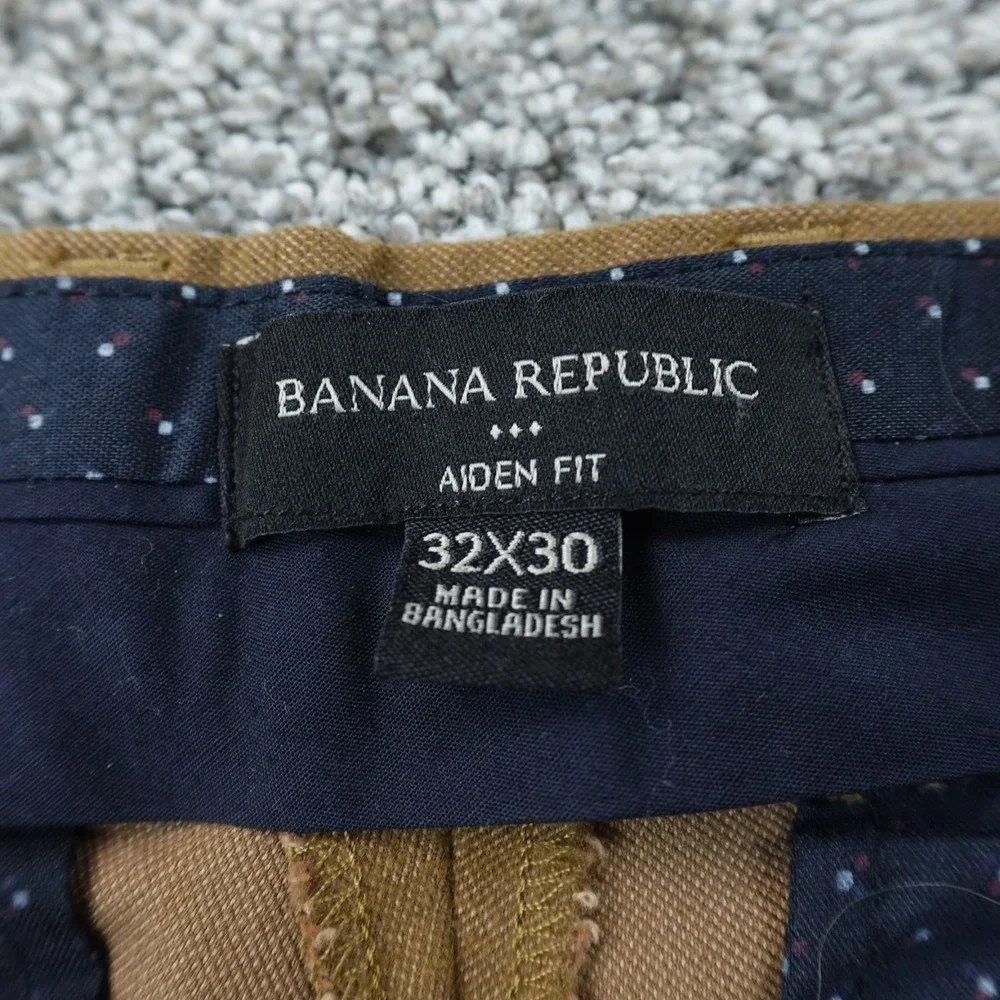 Banana‎ Republic Pants Mens 32X30 Brown Aiden Chino Trouser Performance Stretch
